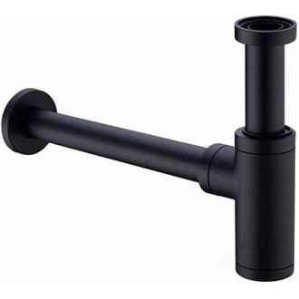 OEM Sif&oacute;n De Acero Inoxidable Para Fregadero, Universal De 1 1/4 X 32 Mm, Ajustable Y Resistente A Los Olores, Negro -crezuo