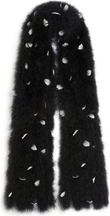 Valentino Garavani feather-embellished scarf - women - Turkey Feather/Goose Feather - One Size - Black