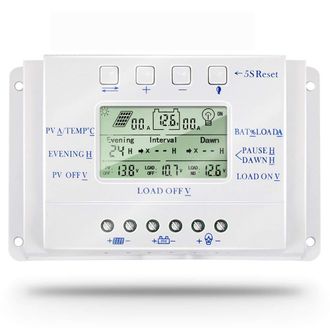 OEM Controlador De Carga Solar De 40 A, 12 V/24 V, Identificaci&oacute;n Autom&aacute;tica De Voltaje, Regulador Inteligente Para Paneles Solares Con Pantalla Lcd Y Pue