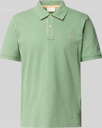 GANT Regular Fit Poloshirt mit Label-Stitching in Lind, Größe XXL