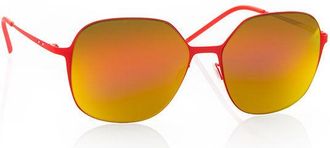 Italia Independent II 0202 055.000 Mens Sunglasses Orange Size 56