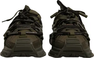 Dolce & Gabbana Military Green Space Low Top Sneakers Mens Shoes (Pre-Owned)