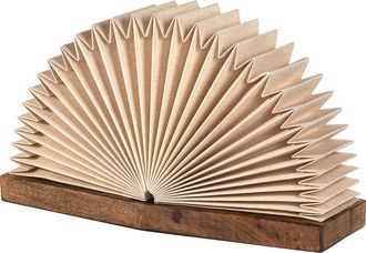 Jonathan Y Designs Darla Modern Art Deco Paper Half Pleated Fan LED Table Lamp, Natural in Natural - 9.6 at Nordstrom
