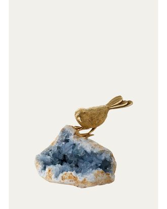John-Richard Bird On Celestite Rock II Decorative Accent