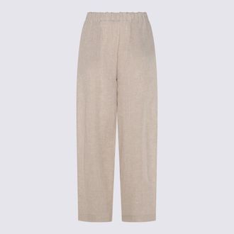 Fabiana Filippi Beige Linen Pants