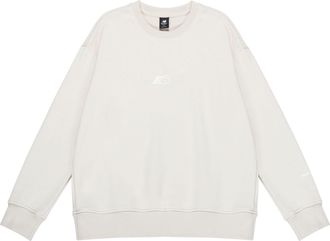 New Balance (WMNS) New Balance Logo Print Fleece Sweatshirt Asia Sizing Beige White AWT23514-MBM