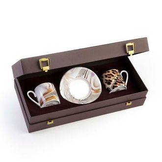 Roberto Cavalli Coffee Cup & Saucer with Luxury Box in Africa Zimbabwe And Djerba at Nordstrom