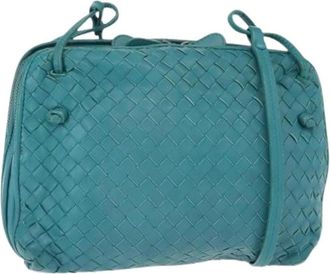 Bottega Veneta Pre-owned Cross Body Bags, female, Blue, Size: ONE SIZE Pre-owned Vintage Shoulder Bag