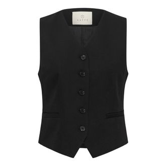 Kaffe Gilet Kasakura - - Jackets - Donna - Nero - 3XL