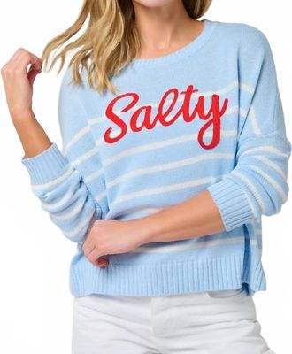Shiraleah Relaxed Fit Salty Sweater In Baby Blue Stripe