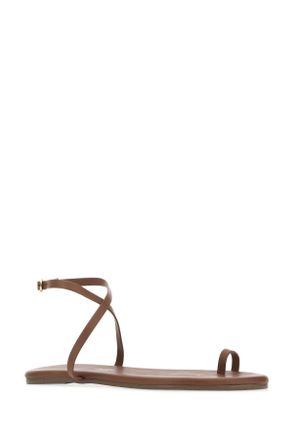 Tkees Womens Chocolate Leather Phoebe Sandals Heat Wave Sandali