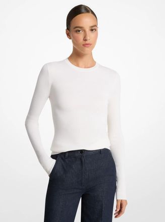Michael Kors Super Cashmere Long-Sleeve Shirt