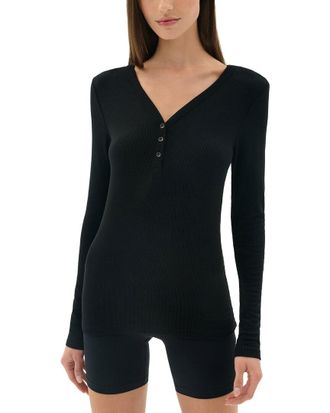 SPLITS59 Louise Rib Henley Top