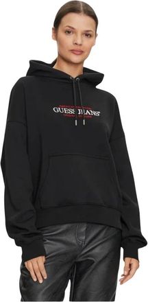 Guess GJ Hood OS American TR Sweat - Dames - Hoodies - Zwart - XS - Hoodies & sweatvesten