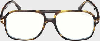 Tom Ford Blue-Block Aviator Optical Frames