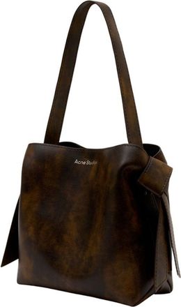 Acne Studios Womens Leather Shopper Shoulder Bag Brown Calfskin
