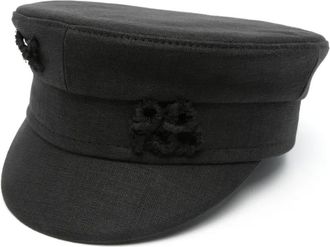Ruslan Baginskiy linen baker boy hat - Black