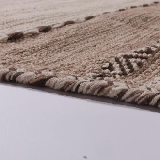 Paco Home Paco Home - Alfombra Dise&ntilde;o Kilim Tejida A Mano 100 % Algod&oacute;n Moderna Estampada Beige 200x290 Cm