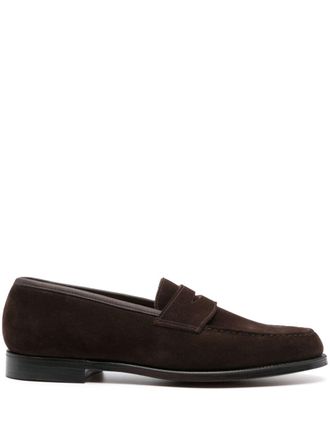 Crockett & Jones Boston 30mm suede loafers - Bruin