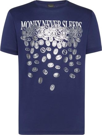 Billionaire Boys Club T-shirt Round Neck SS Money - Heren - T-shirts - Blauw - XS - Katoen - Tops