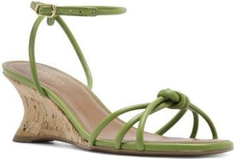 Arezzo Thara Ankle Strap Wedge Sandal in Pulse Green at Nordstrom, Size 8.5