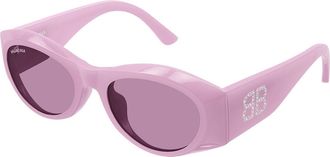 Balenciaga BB0396SK Asian Fit 004 Womens Sunglasses Purple Size 55