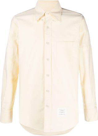 Thom Browne armband-embellished cotton shirt - men - Cotton - 3 - Yellow