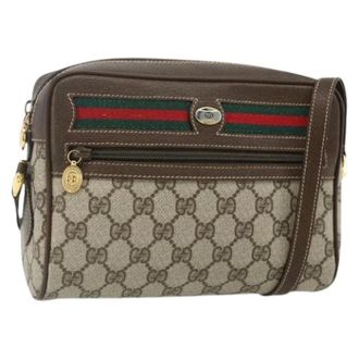 Gucci Pre-owned Cross Body Bags, female, Beige, Size: ONE SIZE Pre-owned GG Canvas Shoulder Bag