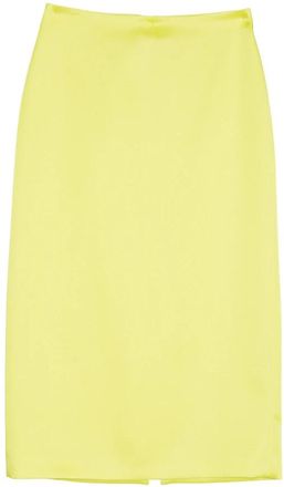 Twinset Midi Rok - Dames - Midirokken - Geel - L - Leer - Rokken