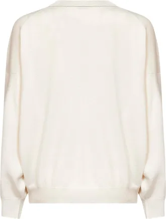 Brunello Cucinelli Womens Crewneck Cashmere Sweater Beige