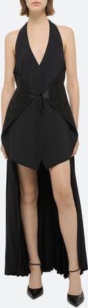 Helmut Lang Halter Vest High-Low Dress in Black at Nordstrom Rack, Size 12