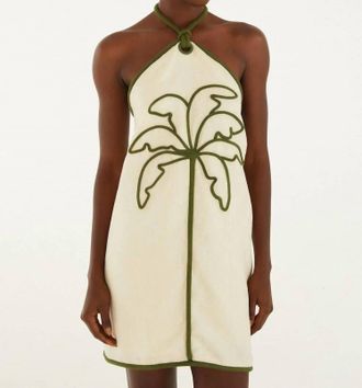 Farm Rio Sleeveless Mini Dress In Sand