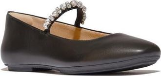 FitFlop Delicato Pearl Crystal Ballet in Black at Nordstrom, Size 6.5