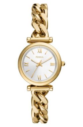 Fossil Carlie Mini Bracelet Watch, 28mm in Gold at Nordstrom, Size 28 Mm