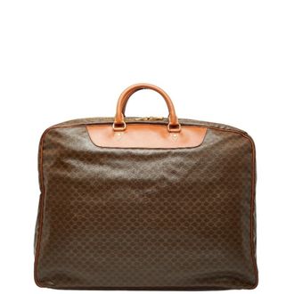 Celine Brown Pvc Leather Boston Bag (Pre-Owned)