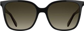 Longchamp Le Pliage 55mm Gradient Modified Rectangular Sunglasses in Black at Nordstrom