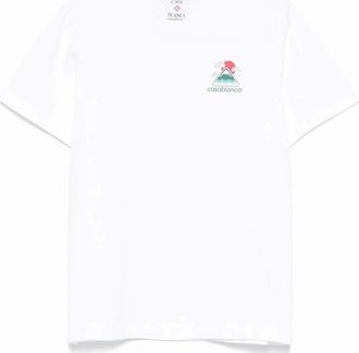 Casablanca Mens Casablanca Montagne Ondulee T-Shirt White - Size: 36