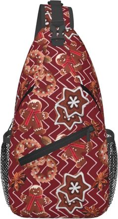 Generic Gingers Bread Man Spice Star Anise Cookie Sling Bag Anti Theft Crossbody Bag Trendy Daypack For Casual Women Outdoors