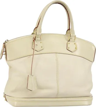 Louis Vuitton Suhali Lockit Leather White Leather Handbag (Pre-Owned)
