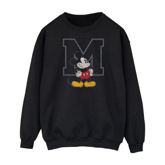 Disney Heren Classic M Mickey Mouse Sweatshirt (Zwart)