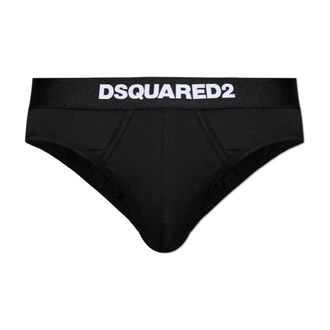 Dsquared2 Bottoms, male, Black, Size: 2XL Refined Cotton Logo Briefs