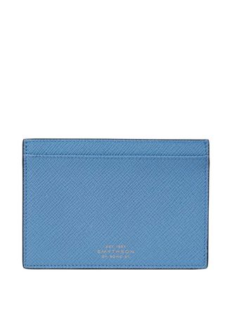 Smythson Panama passport sleeve - unisex - Grained Leather - One Size - Blue