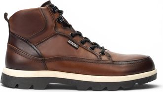 Pikolinos Mens Brown Leather Lace-Up Ankle Boots - Vigo - Dark Brown - Size EU 44