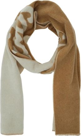 Maison Kitsun&eacute; Handwriting Sjaal - Heren - Wintersjaals - Beige - ONE Size - Wol - Accessoires