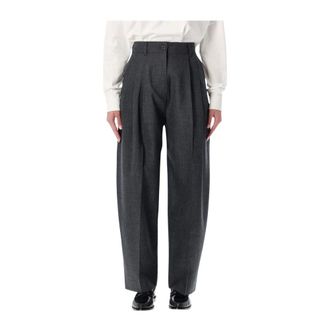 STUDIO NICHOLSON Wide Trousers, female, Gray, Size: XS Acuna Pant