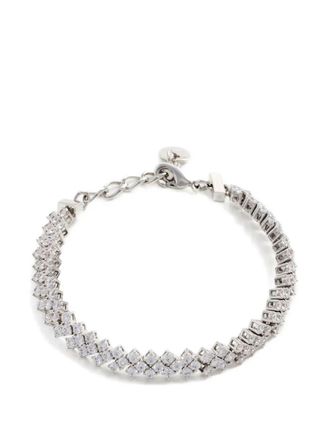 Self Portrait Silver Crystal Bracelet