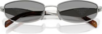Prada Sunglasses, unisex, Gray, Size: 55 MM Sunglasses