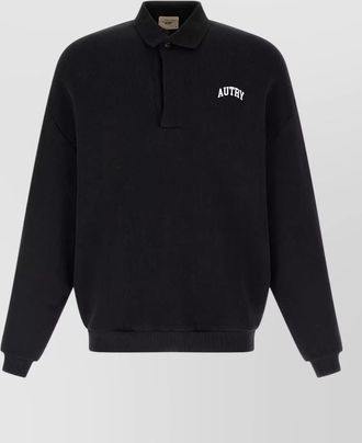 Autry cotton long-sleeve polo shirt