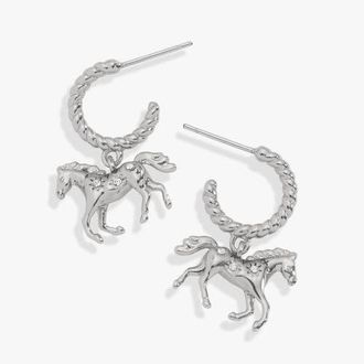 Alex and Ani Horse Huggie Hoop Earring in Silver at Nordstrom