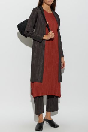 Pleats Please Issey Miyake Pleated Trousers, Womens, Grey